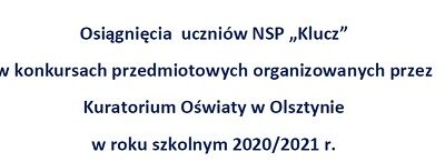 Osiągnięcia uczniów NSP “Klucz”