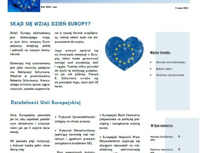 Gazetka o Unii Europejskiej klasy siódmej